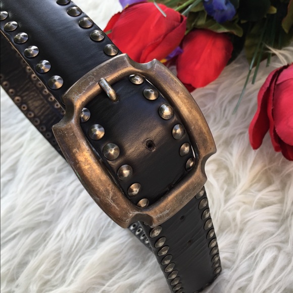 ? RARE STUDDED leather belt? main image 6
